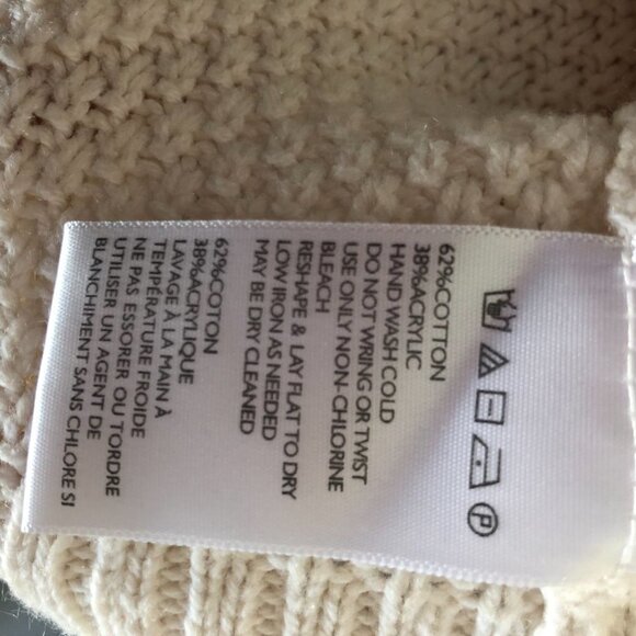 Bdg cream oversized elbow patch sweater S - Picture 5 of 9